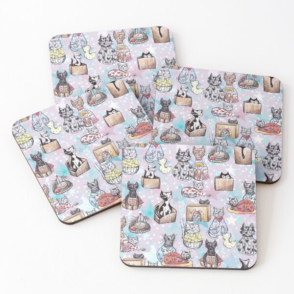 Item preview, Cat Pajama Party  designed and sold by Michelebuttons.