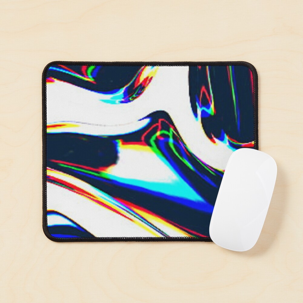 "Trippy Liquid Art Black and White Liquid Drip Glitch StokedUpArt