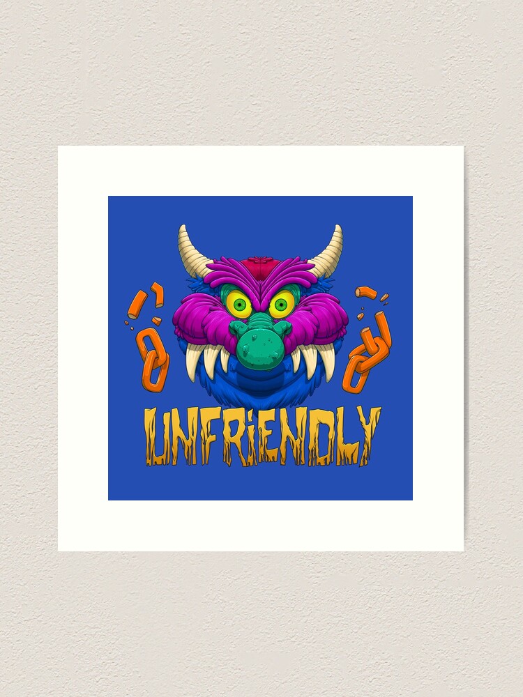 Alternate view of My Unfriendly Pet Monster Art Print