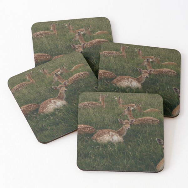 Item preview, White tailed deers in a meadow designed and sold by MadLeader.