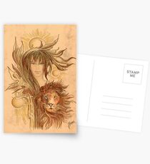 "THE LEO" - Protective Angel for Zodiac Sign Postcards