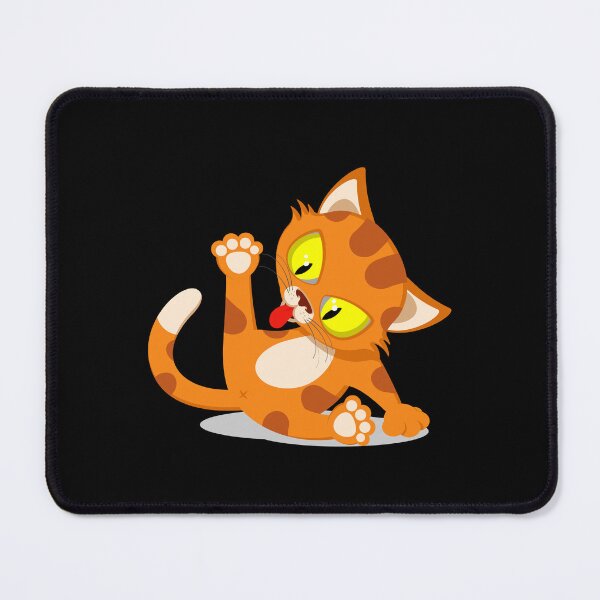 Item preview, Cartoon Tiger Cat Licking Itself Funny Cat designed and sold by Amir  Kaddour.