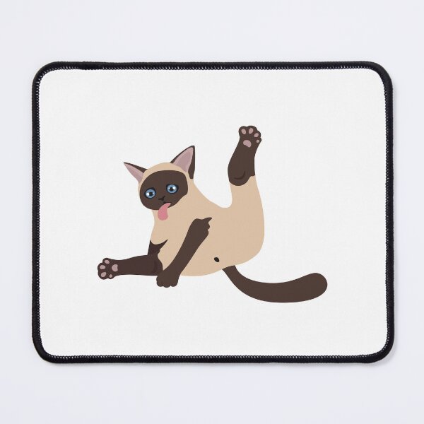 Item preview, Cartoon Siamese Cat Licking Itself Funny Cat designed and sold by Amir  Kaddour.