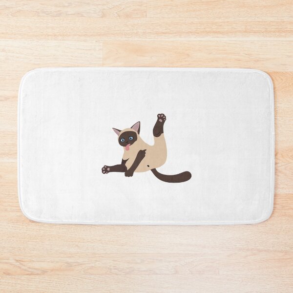 Item preview, Cartoon Siamese Cat Licking Itself Funny Cat designed and sold by Amir  Kaddour.
