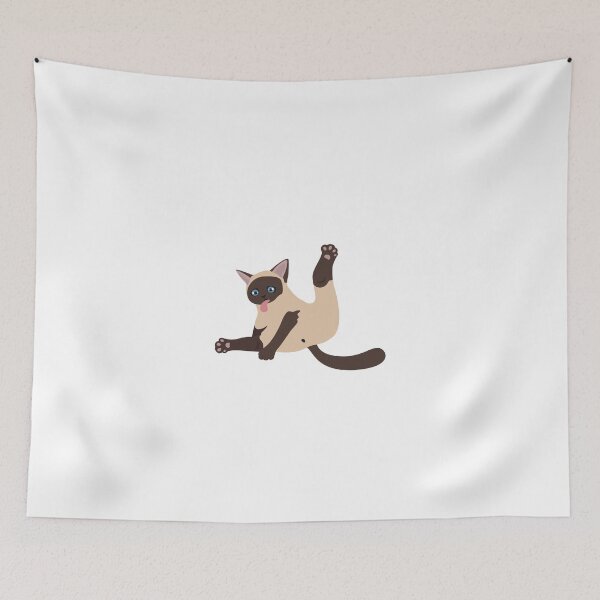 Item preview, Cartoon Siamese Cat Licking Itself Funny Cat designed and sold by Amir  Kaddour.
