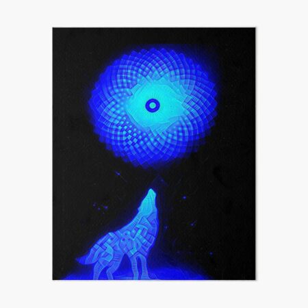 Fractal Moon Cry by Spaced Painter Art Board Print