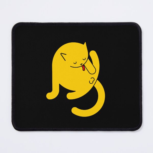 Item preview, Cartoon Yellow Cat Licking Itself Funny Cat designed and sold by Amir  Kaddour.