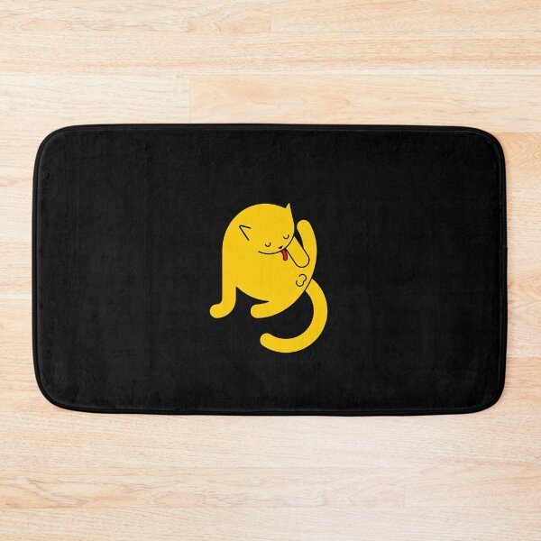 Item preview, Cartoon Yellow Cat Licking Itself Funny Cat designed and sold by Amir  Kaddour.