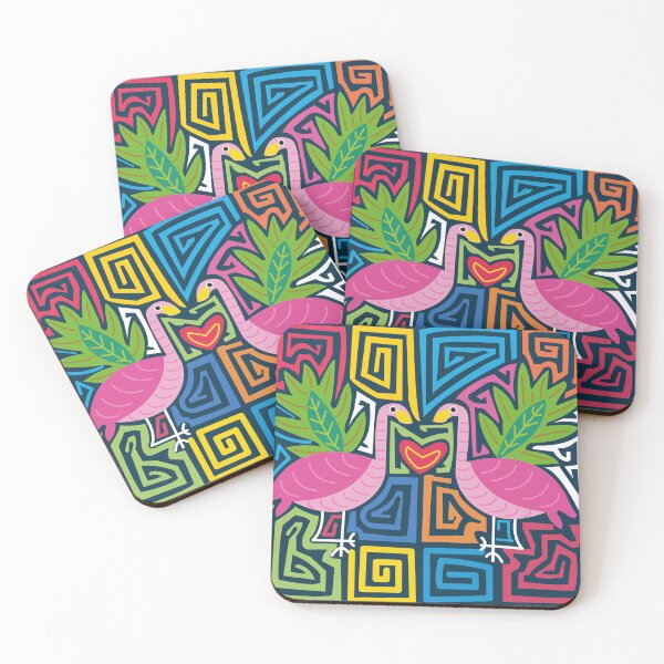 Item preview, mola illustration with flamenco design designed and sold by Melquidedec.