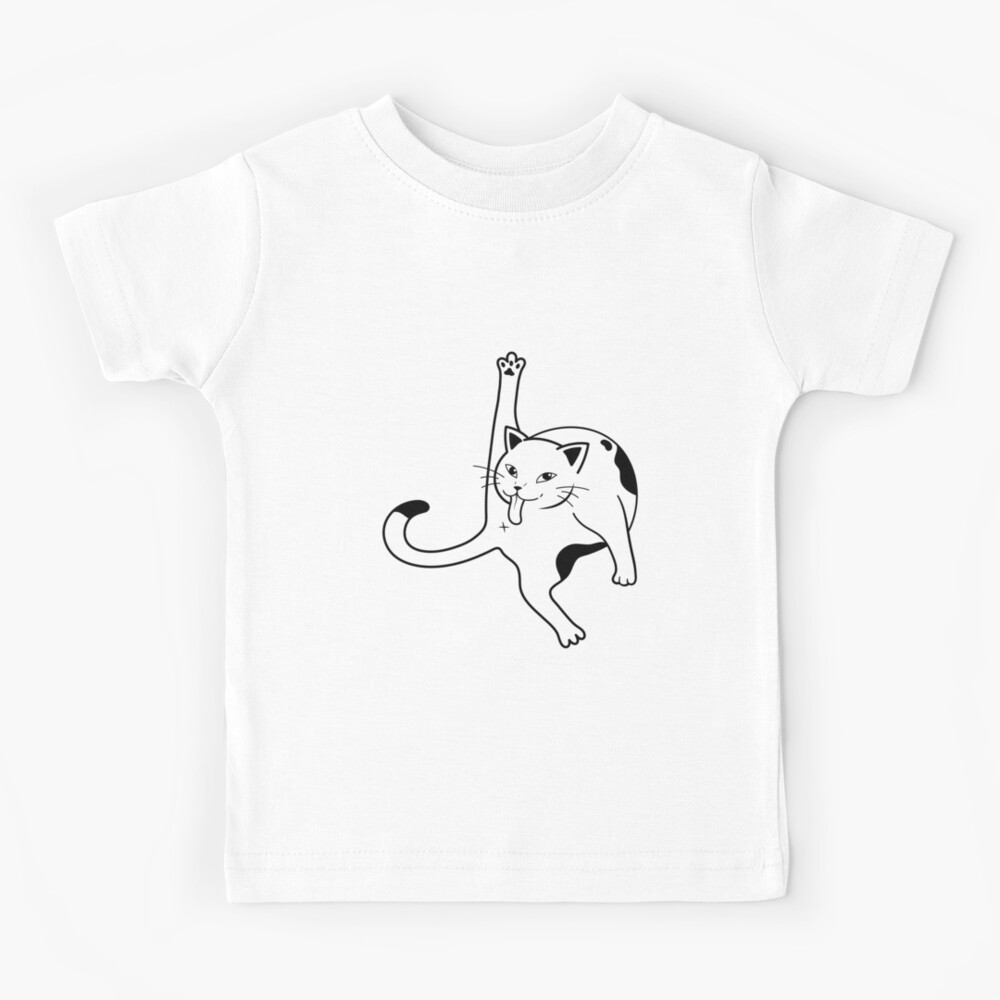 cat licking itself shirt