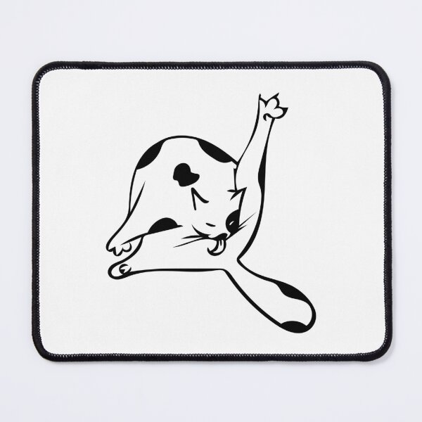 Item preview, Black and White Cat Licking his butt Funny Cat designed and sold by Amir  Kaddour.