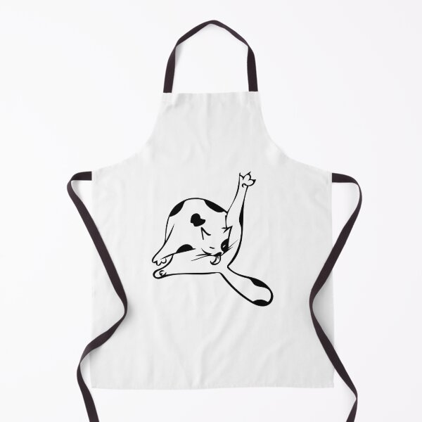 Item preview, Black and White Cat Licking his butt Funny Cat designed and sold by Amir Kaddour.