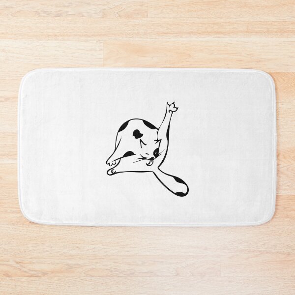 Item preview, Black and White Cat Licking his butt Funny Cat designed and sold by Amir  Kaddour.