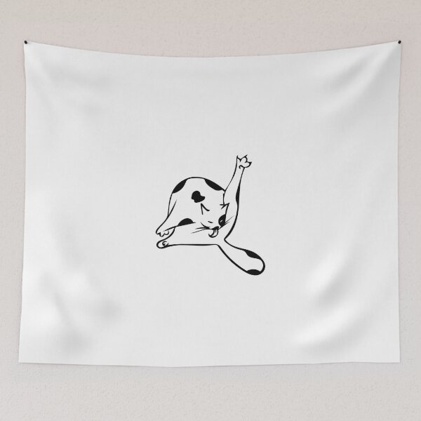 Item preview, Black and White Cat Licking his butt Funny Cat designed and sold by Amir  Kaddour.