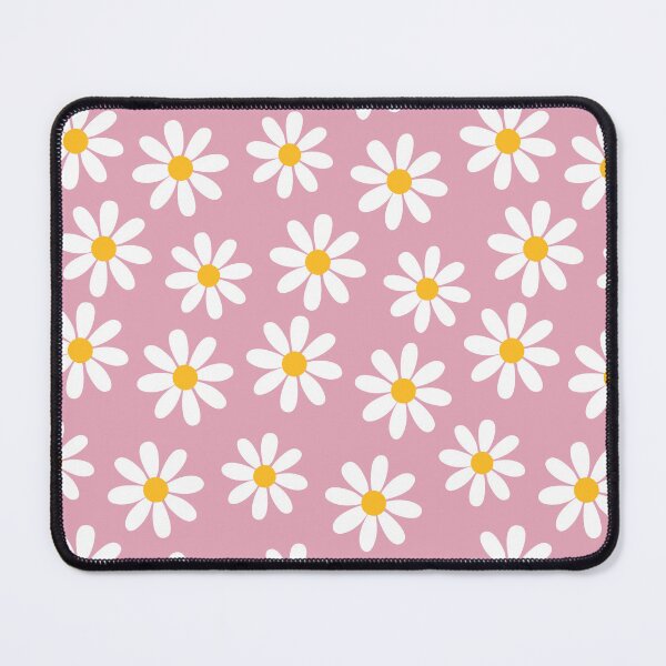 Item preview, White Daisies on Vintage Pink Seamless Pattern Print designed and sold by ClaudiaFlores.