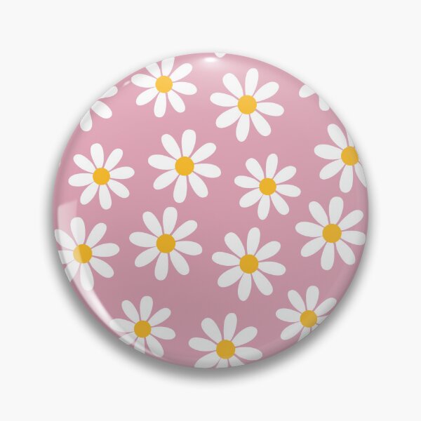 Item preview, White Daisies on Vintage Pink Seamless Pattern Print designed and sold by ClaudiaFlores.