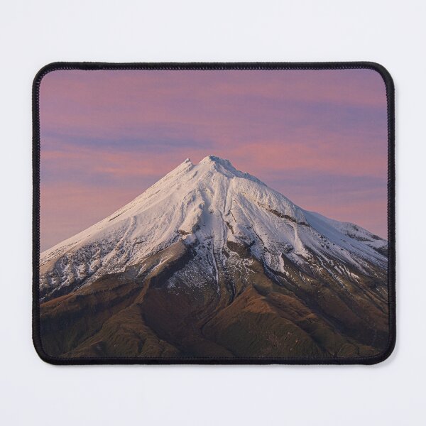Item preview, Mountain sunset of the snowy Taranaki mountain in New Zealand designed and sold by MadLeader.