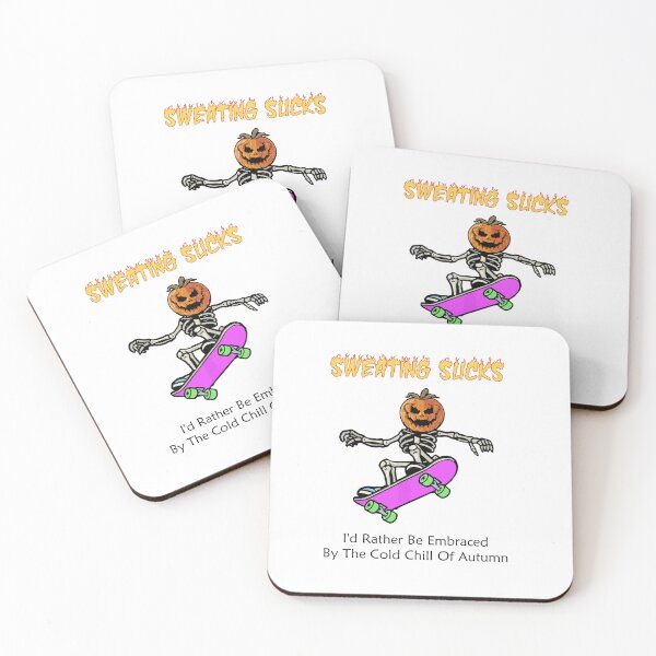 Item preview, Sweating Sucks Skeleton Pumpkin Skateboard designed and sold by JustBeCreative9.
