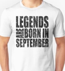 LEGENDS ARE BORN IN SEPTEMBER VINTAGE Slim Fit T-Shirt