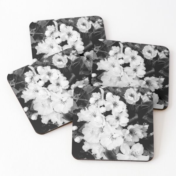 Item preview, Pretty abstract Black and White blossom flowers by Iritof designed and sold by iritof.