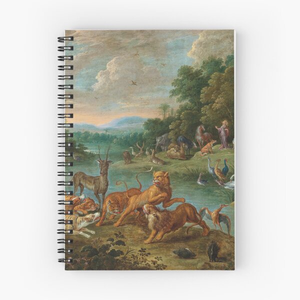Artikelvorschau, Paradieslandschaft mit der Erschaffung der Tiere | Jan van Kessel I. | 1668 Biblische Kunst der Renaissance entworfen und verkauft von CJET.
