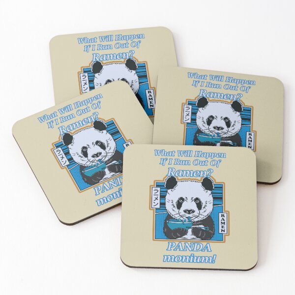 Item preview, What Will Happen If I Run Out Of Ramen? PANDAmonium! Blue Panda version designed and sold by JoyOfHopeStore.
