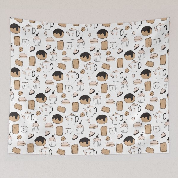 Item preview, Coffee and Treats Pattern designed and sold by NobleForte.