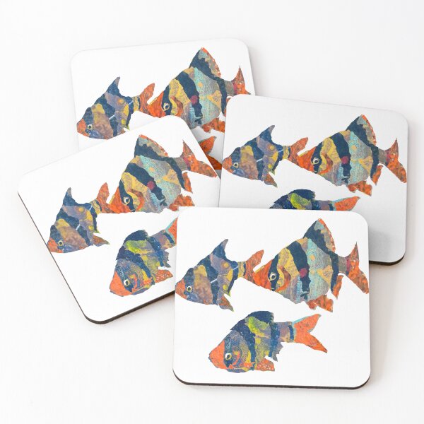 Item preview, Colorful Trio of Tiger Barb Fish  designed and sold by ginaisarty.