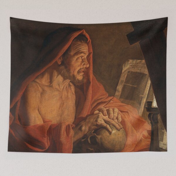 Item preview, Saint Jerome | Matthias Stom | 1628 Renaissance Christian Art designed and sold by CJET.