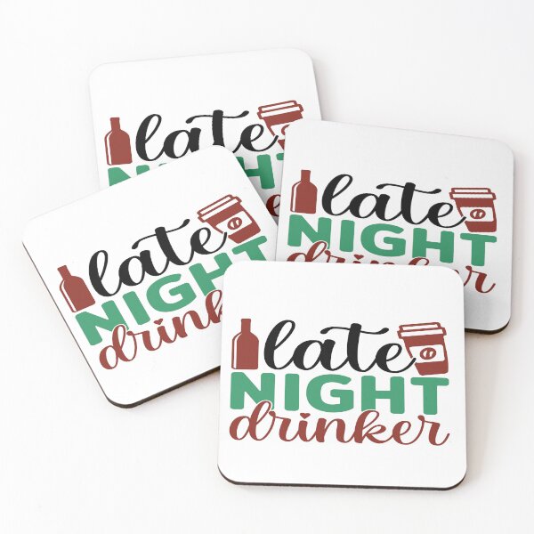 Item preview, Late Night Drinker - Funny Coffee Lovers Quotes Vintage designed and sold by Cupsofdreams.