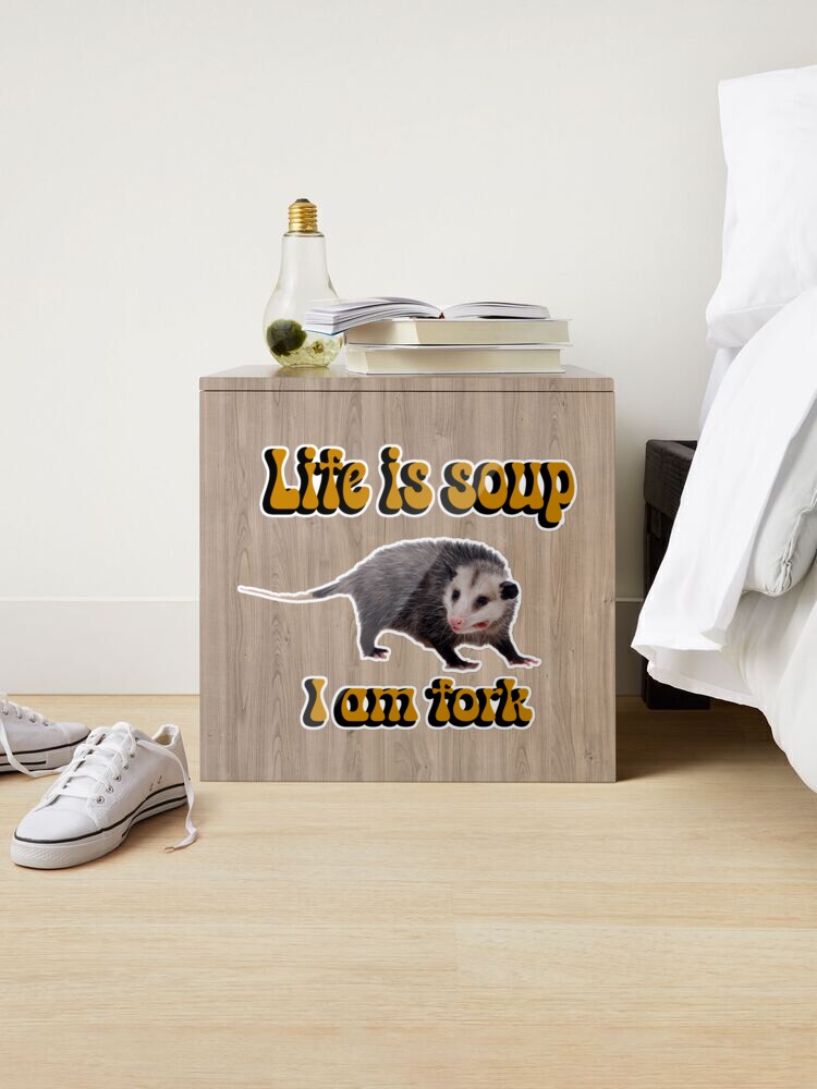  funny possum meme - Life is soup, I am fork possum tees  PopSockets Standard PopGrip : Cell Phones & Accessories