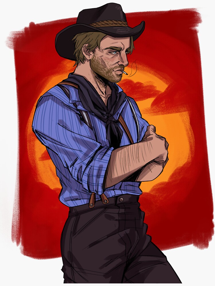 Red Dead Redemption 2 Arthur Morgan Sticker - Free RDR 2 Sticker