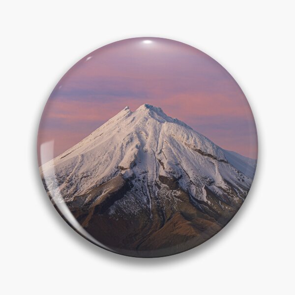 Item preview, Mountain sunset of the snowy Taranaki mountain in New Zealand designed and sold by MadLeader.