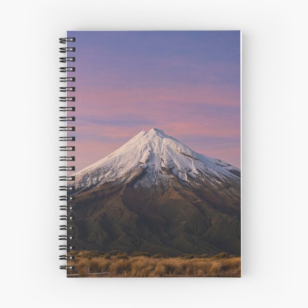 Item preview, Mountain sunset of the snowy Taranaki mountain in New Zealand designed and sold by MadLeader.