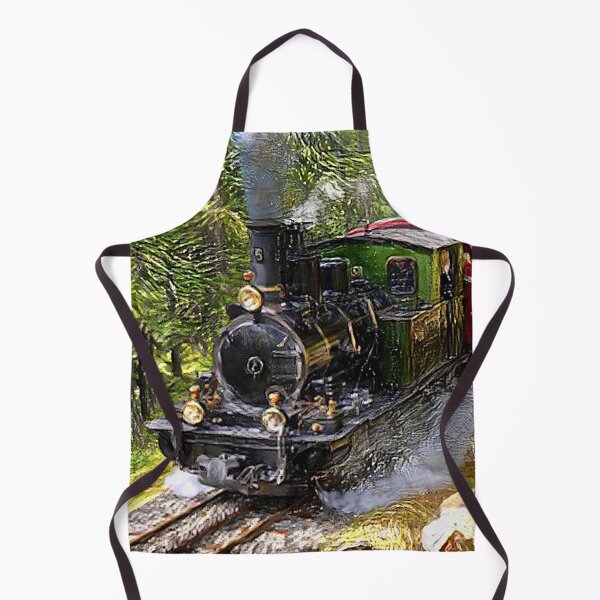 Item preview, Steam Engine Train in Mountain Landscape Painting designed and sold by TheTrainRoom.