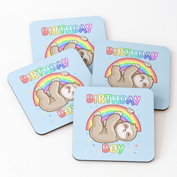 Item preview, Birthday Boy Rainbow Sloth designed and sold by pablomendoza.