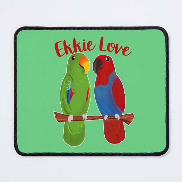 Item preview, Ekkie Love Cute Eclectus Parrot Couple for parrot lovers designed and sold by SusanaDesigns.
