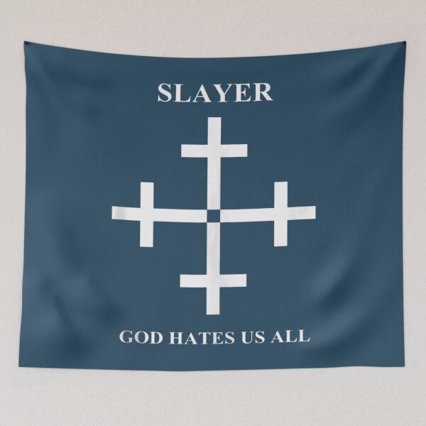 Item preview, Slayer Â€“ God Hates Us All Cross designed and sold by YeuQuais.