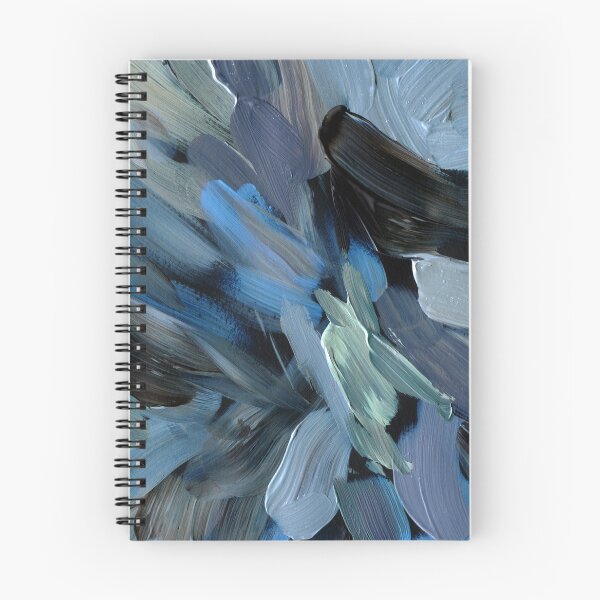 Item preview, Blue, Aqua, And Black Brush Strokes Abstract Painting designed and sold by DEC02.