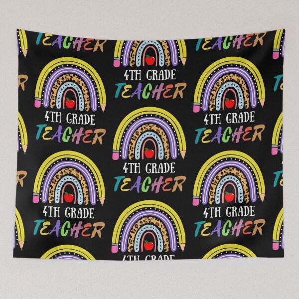 Item preview, 4th Grade Teacher Funny Rainbow Back To School designed and sold by R&BApparel.