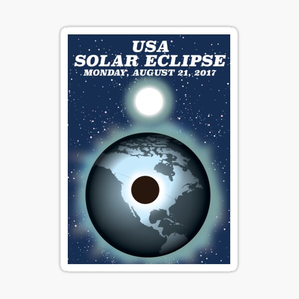 Portrait Vintage Cahokia Illinois Solar Eclipse 2 Sticker
