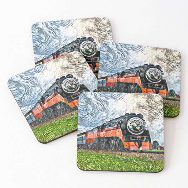 Item preview, SP Daylight Steam Engine Train Landscape Painting  designed and sold by TheTrainRoom.