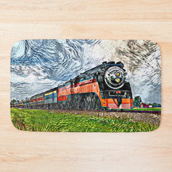 Item preview, SP Daylight Steam Engine Train Landscape Painting  designed and sold by TheTrainRoom.