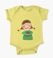 Girl with Teddy One Piece - Short Sleeve