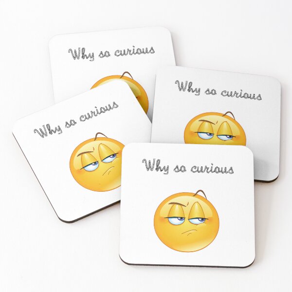 Item preview, why so curious funny emoji face, curious emoji face, world emoji day, funny emoji  designed and sold by mustafatolba16.