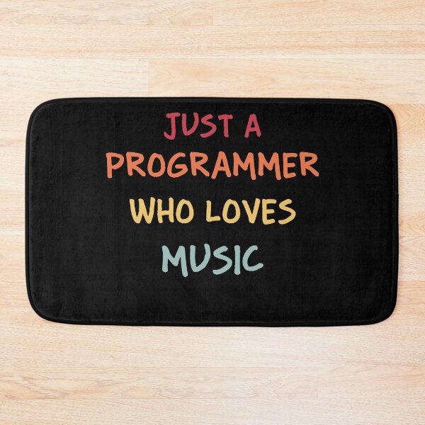 Item preview, Funny Programmer Gift | Funny Software Developer Gift | Funny Coder Gift | Just A Programmer Who Loves Music designed and sold by campingforge.