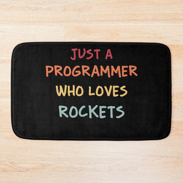 Item preview, Funny Programmer Gift | Funny Software Developer Gift | Funny Coder Gift | Just A Programmer Who Loves Rockets designed and sold by campingforge.