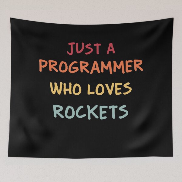Item preview, Funny Programmer Gift | Funny Software Developer Gift | Funny Coder Gift | Just A Programmer Who Loves Rockets designed and sold by campingforge.