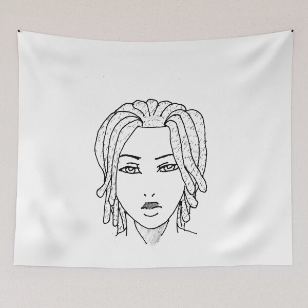 Item preview, Visage de jeune garçon avec des serrures designed and sold by RahimGandhic.