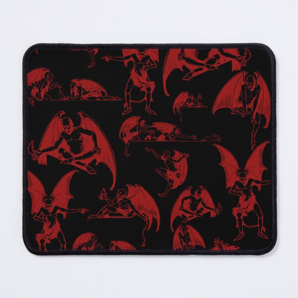 Item preview, Vintage red demon pattern designed and sold by BlkBearyDesigns.
